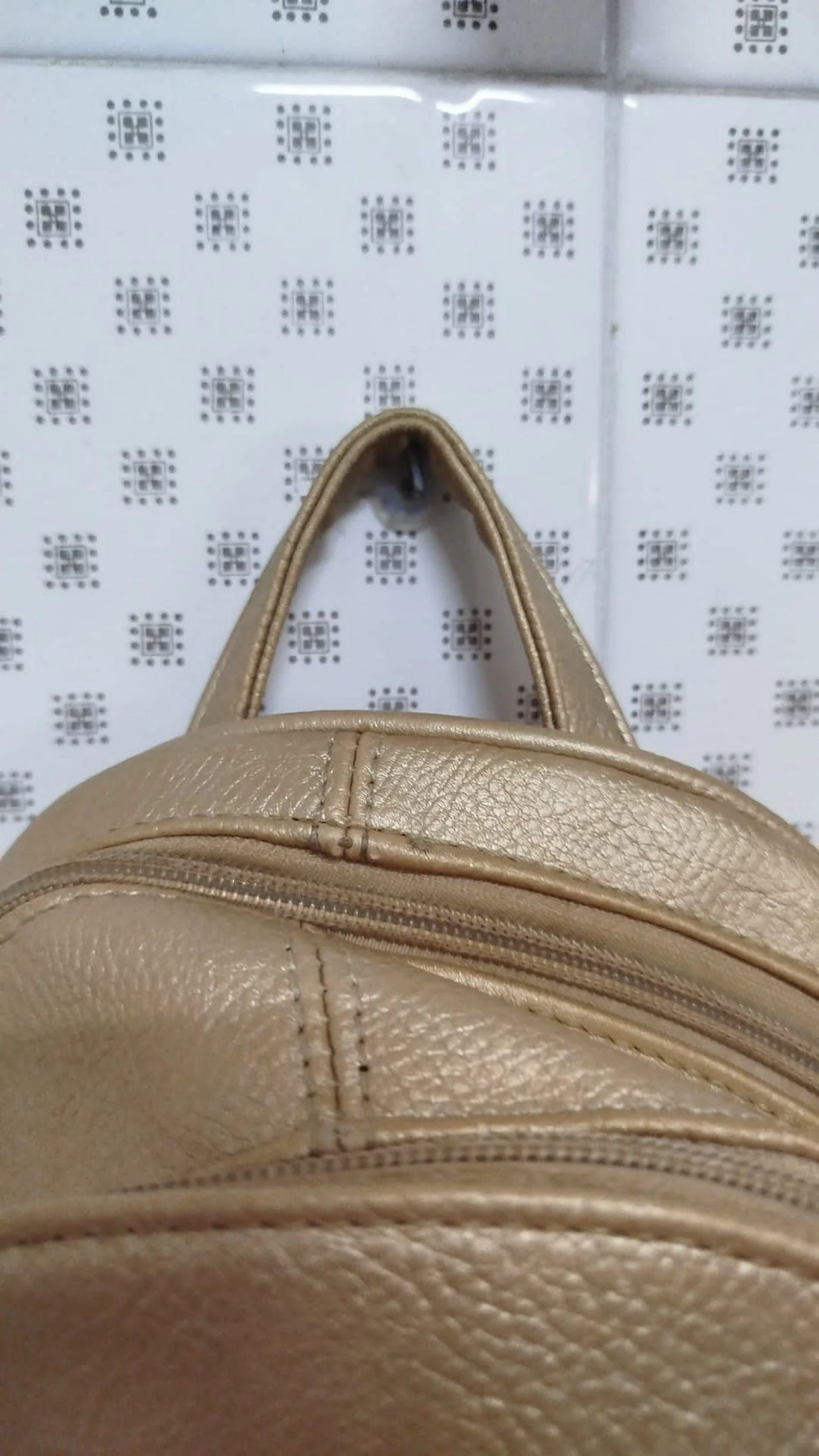 Golden backpack with different pockets 💛 – photo 7